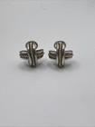 Vintage TIFFANY & CO. Sterling & 18KT Gold Criss Cross X Earrings 1990 — photo 3