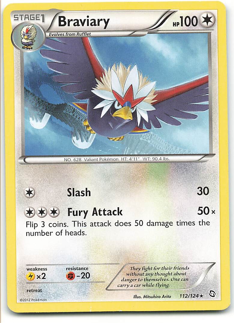 Braviary 112/124 Rare Dragons Exalted Pokemon