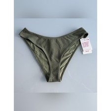 Roxy Women s Green Essaouira High Leg Moderate Bikini Bottoms Size Medium
