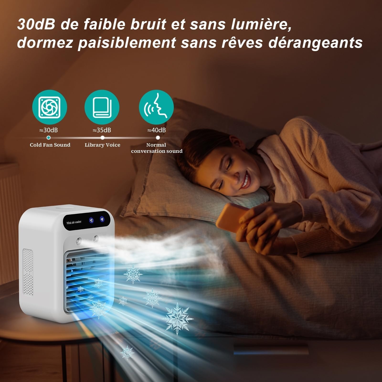 climatiseur mobile portable silencieux – vue détaillée