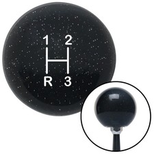 White Shift Pattern 12n Black Metal Flake Shift Knob W M16x1.5 Insert Shifter