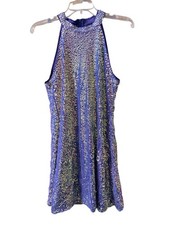 Shein Purple Sequin Glam Dress Medium Women's Party Cocktail
