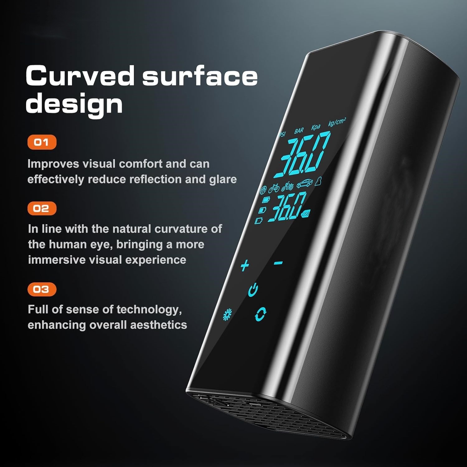 Cordless Air Pump for Car Tires Inflator Portable Air Compressor 150 PSI