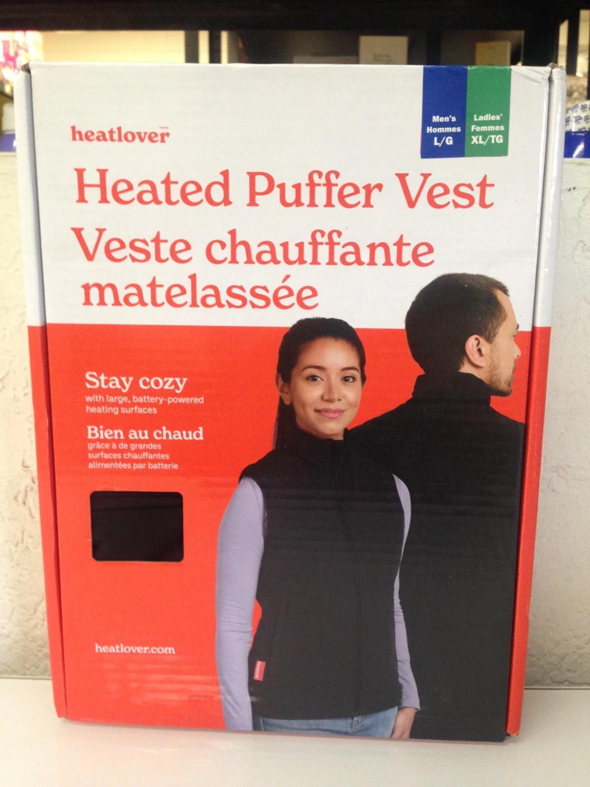 Heatlover Unisex Heated Puffer Vest, Men L / Women XL