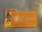 GI Joe 1989 Python Patrol Trooper Vintage File Card ARAH Hasbro Action Figure