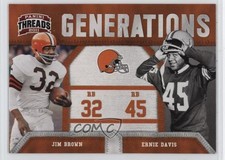 2011 Panini Threads Generations Jim Brown Ernie Davis #2 HOF we5