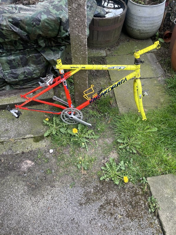 GT Karakoram Tequila Sunrise 1992 bike Frame and forks