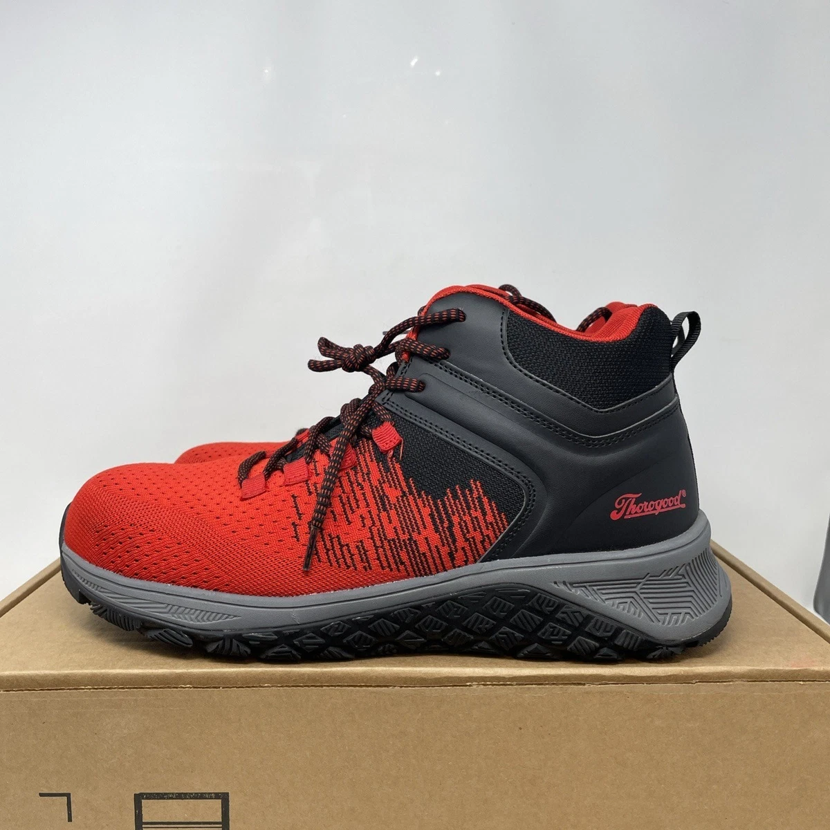 Thorogood Composite Safety Toe AST Mid Work Shoe Size 13 Red & Black Thorogood Men main image 4