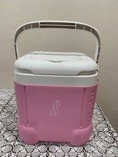 Igloo Ice Cube Breast Cancer Awareness Pink Ribbon 14 Can Cooler Made In USA