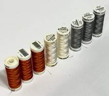 Sulky Thread mix lot of 8 -Color White Gray Copper