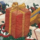 Norman Rockwell Christmas Quilt Wall Hanging 31x54.5” Vtg Decor Hand quilted — photo 6