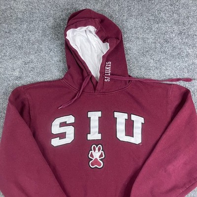Stadium Athletics Hoodie Mens S Maroon SIU Pullover College Graphic Sweatshirt