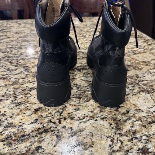 Coach Combat Royce Bootie In Signature Canvas Size 7.5B EUR 38 CM590 Super Cute! - Picture 6 of 12