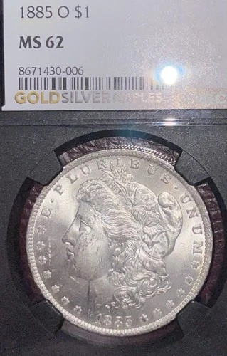 🔥1885o NGC MS62 MORGAN DOLLAR-90% Silver-Reverse TONING🔥