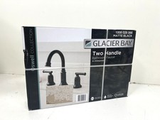 Glacier Bay Oswell 8 in.Widespread 2-Handle High-Arc Bathroom Faucet Matte Black
