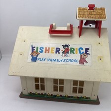 Vtg Fisher Price Little People School House LOT