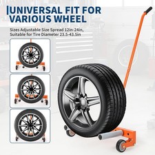 Tire Wheel Dolly 330lbs Tire Lifter Dolly Adjustable Width 23.5-43.5in Tire Lift