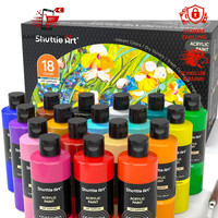 Acrylfarben Set 18 Farben Hochpigmentiert 250Ml FüR KüNstler Und AnfäNger