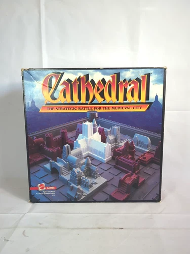 Vintage Cathedral Board Game Strategic Battle Medieval City Mattel Complete