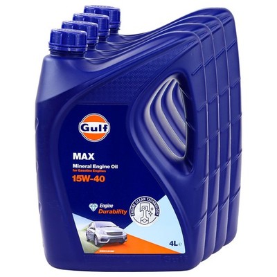 Motoröl Gulf Max 15W-40 4 X 4 Liter für Audi Chevrolet Chrysler Citroen Hyundai 