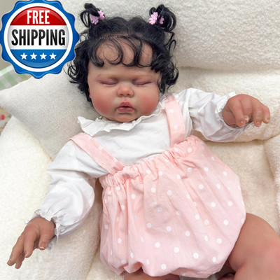 Angelbaby 24 Inch Real Life Black Girl Reborn Baby Dolls Big African American