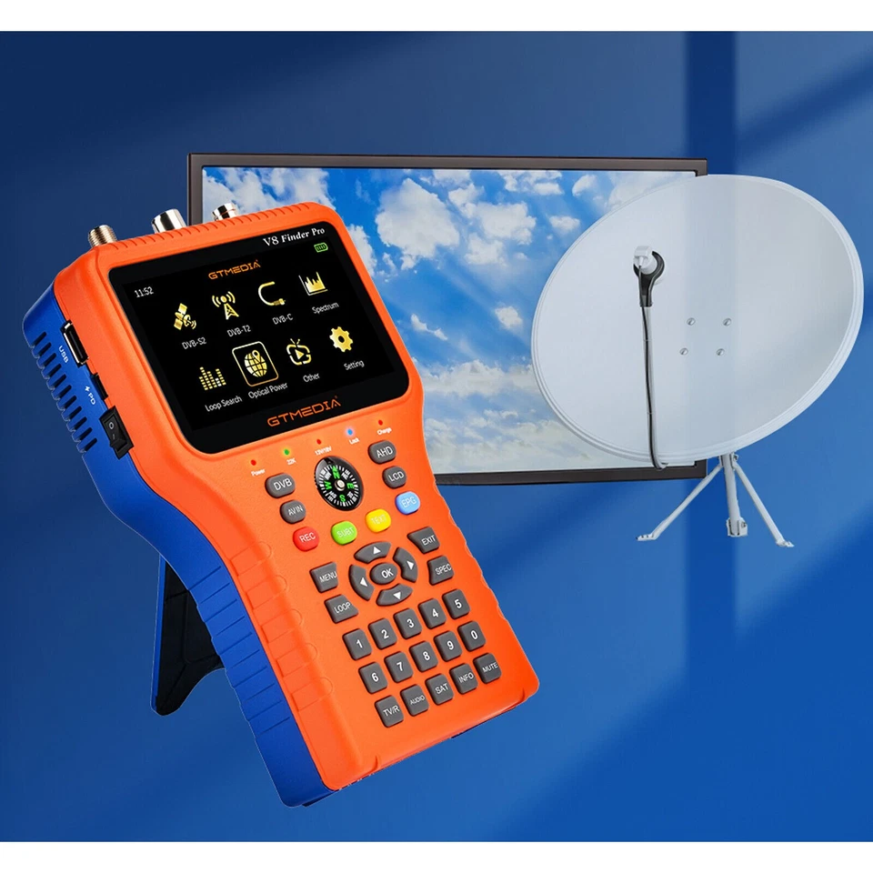 GTMEDIA V8 Finder Pro 1080P DVB-S/S2/T/T2/C Combo Messgerät Satfinder Digital HD - Bild 4 von 4