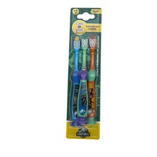 Jurassic World Kids Toothbrush 3 Pack Soft Bristles Age 4 Dinosaur Toothbrush