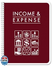 BookFactory Income and Expense Log Book/Tracker/Small Business Le