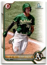 2022 Bowman Draft #BD-121 Henry Bolte Oakland Athletics