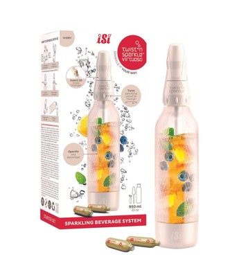 ISI Twist'n Sparkle Virtuoso Wassersprudler | 0.95 Liter | Kunststoff, Metall