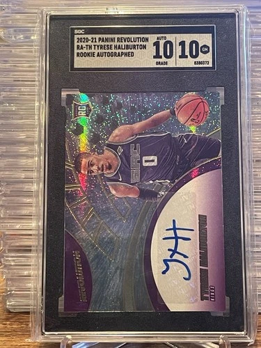 2020 Revolution #RA-TH Tyrese Haliburton Rookie Autograph GEM SGC 10 Auto 10