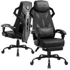 Gaming Chair Computer with Mesh Back Ergonomic Footrest Reclining Gamer