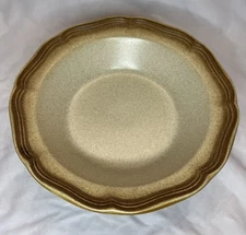 Vintage Mikasa Whole Wheat Serving Bowl Brown Beige, Scalloped 9 3/4” X 2 1/2”