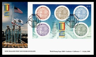 DR WHO 2000 NEW ZEALAND FDC STAMP EXPO S/S $5.10 R95180
