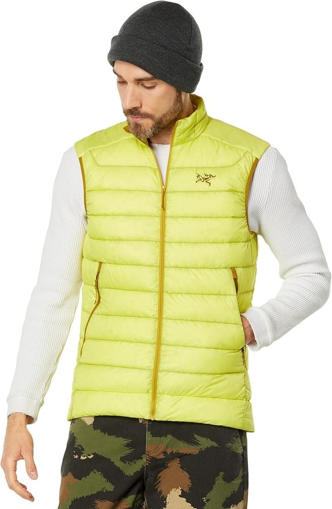 ARC'TERYX CERIO GILET ORACOLO GIALLO FLUO PUFFER JACKET CERNIERA UOMO TAGLIA XL NUOVO