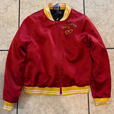 Harry Potter Unisex Kids XL Red/Yellow Hogwarts Bomber Jacket Full Zip Lined