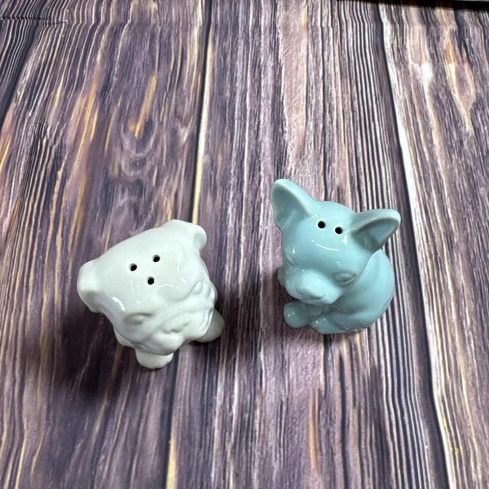 Coctelera de sal y pimienta de gres English Bulldog Frenchie para perro Foto 4 de 4