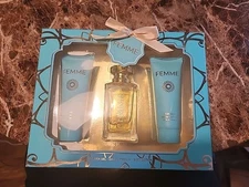 FEMME for Women 3 pc GIFT SET 3.4 oz Perfume, 2.8 oz Lotion, 2.8 oz Shower Gel.