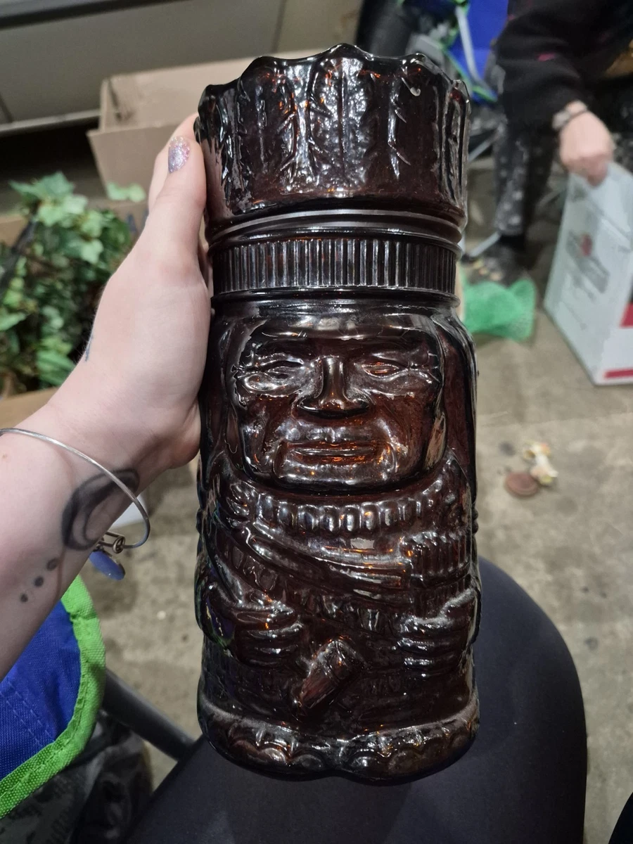 indian head tobacco jar Vintage ceramic bisque Red cheif vgc by AgoodvintageBoutique on Etsy VINTAGE MAJOLICA INDIAN CHIEF TOBACCO