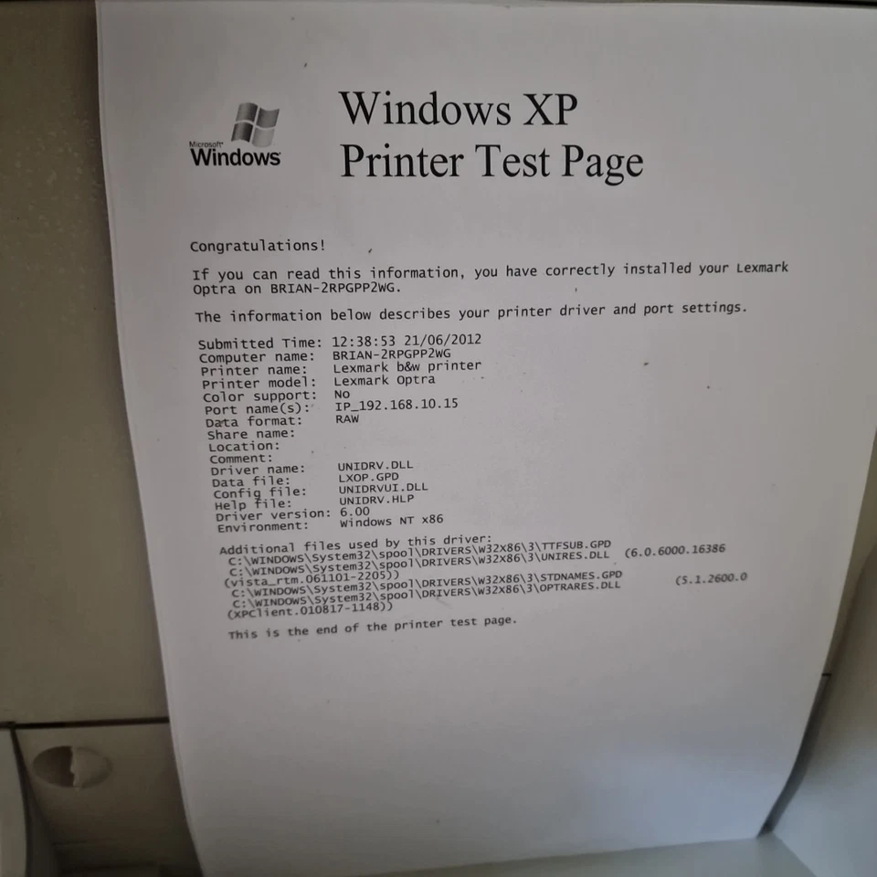 LEXMARK OPTRA T612 LASER PRINTER Fully Working No Toner Supplied  - Image 2 of 4