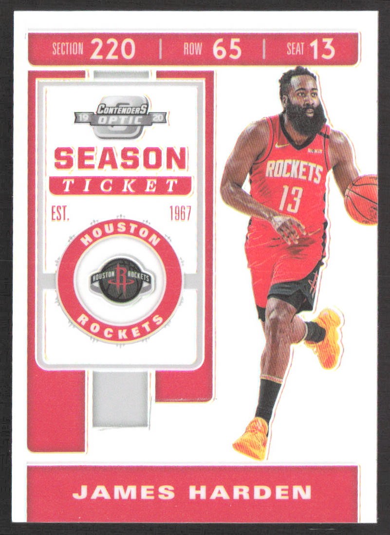 James Harden 2019-20 Panini Contenders Optic Silver Prizm #100 Houston Rockets