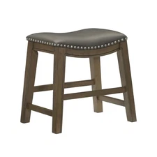Ordway Solid Wood Dining Height Stools - Saddle Table Height Stools for Trans...
