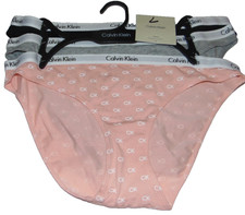  3 NWT Women's CALVIN KLEIN Bikini Panties Size L Super Cute FS: 