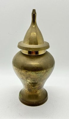 Vintage Brass Lidded Urn Container Vase Ginger Jar Bowl With Lid 6.25  India