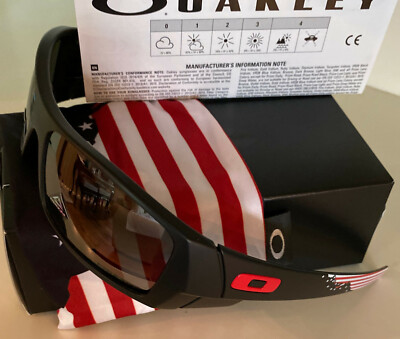 Oakley Prizm Polarized Gascan OO9014-6360 Matte BLack Stars Stripes Made IN  USA - Main Image