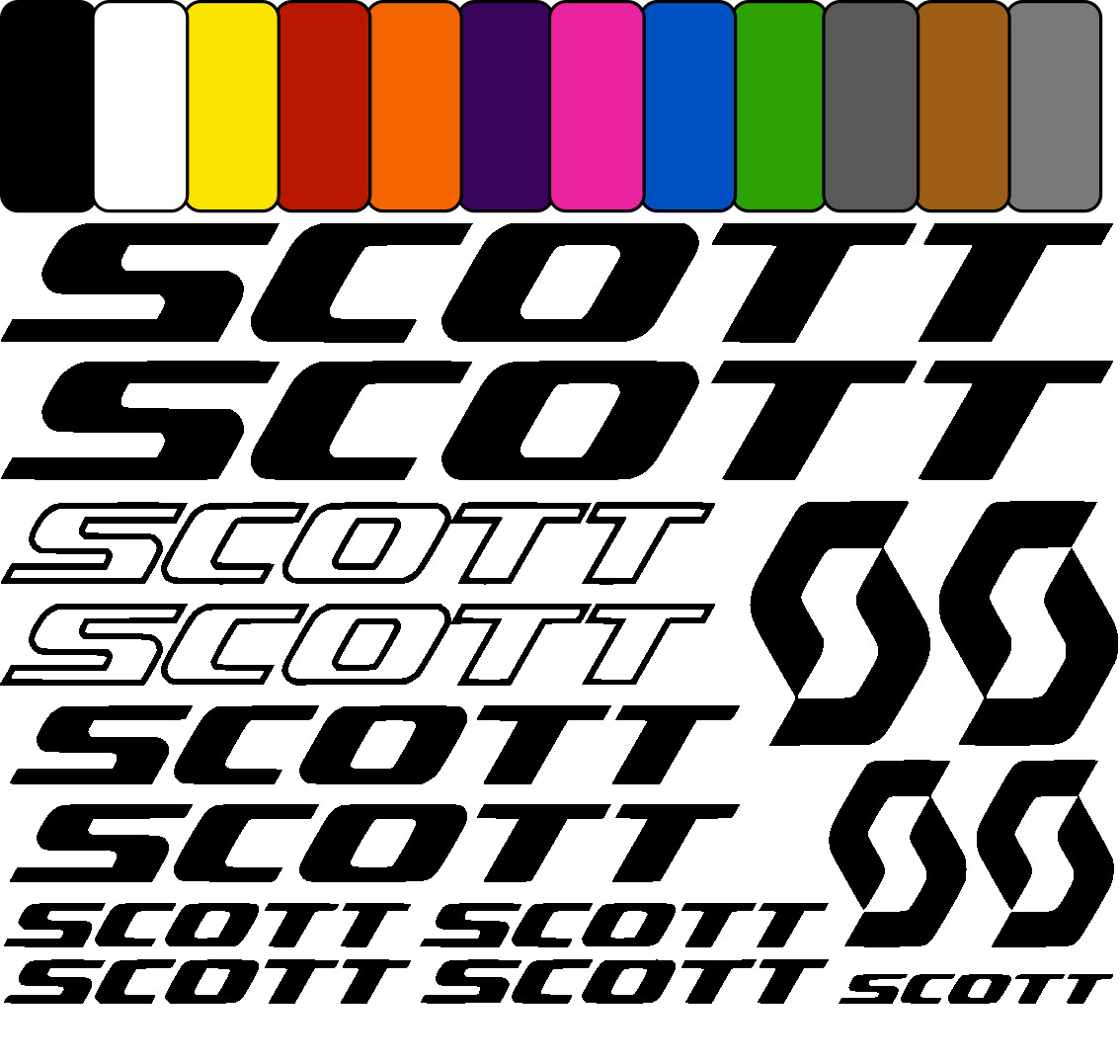 Pegatina SCOTT ver1 sticker bicicleta bicycle