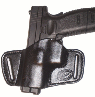 SAR 9 Leather Gun Holster Small of Back Right Hand Black SOB