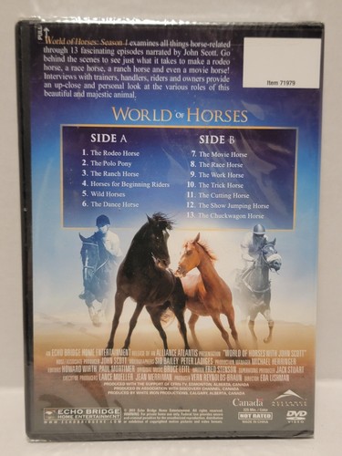 World of Horses DVD Discovery Channel John Scott New Factory Sealed - Imagen 2 de 4