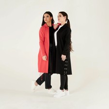 Modora Women's Elegant Eyelet Detail Casual Jacket Available In Multiple Colors
