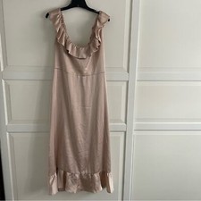 Show me your Mumu Alexis ruffled satin midi dress with belt 20316